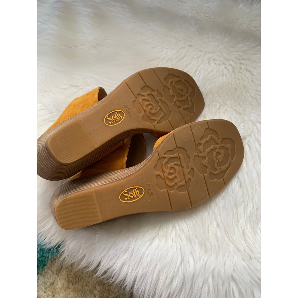 Women's Mustard Suede Double-Strap Sandal - Picture 5 of 8